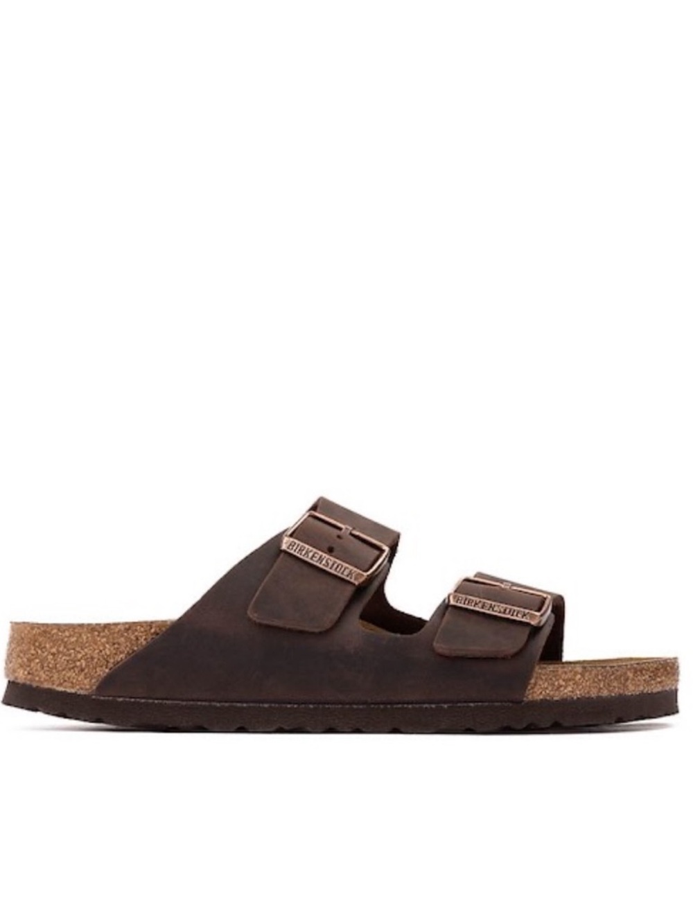 NEW Birkenstock Arizona Sandals Soft Footbed in Habana Brown Leather 38 / 7
